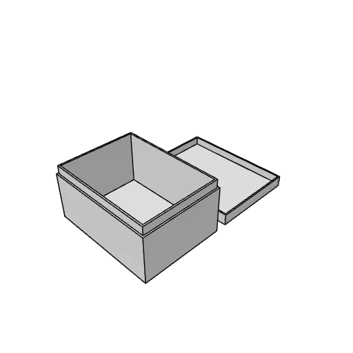 Box with press-fit lid